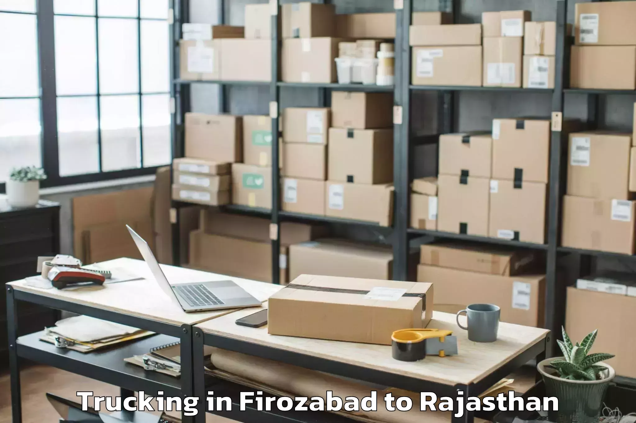 Affordable Firozabad to Sanganer Trucking